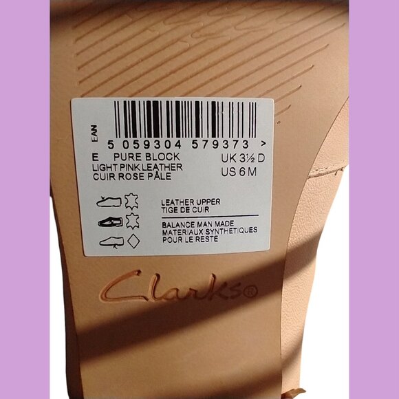 Women's Pure Block-Heel Leather Pink Loafers, size 6 - Picture 11 of 13